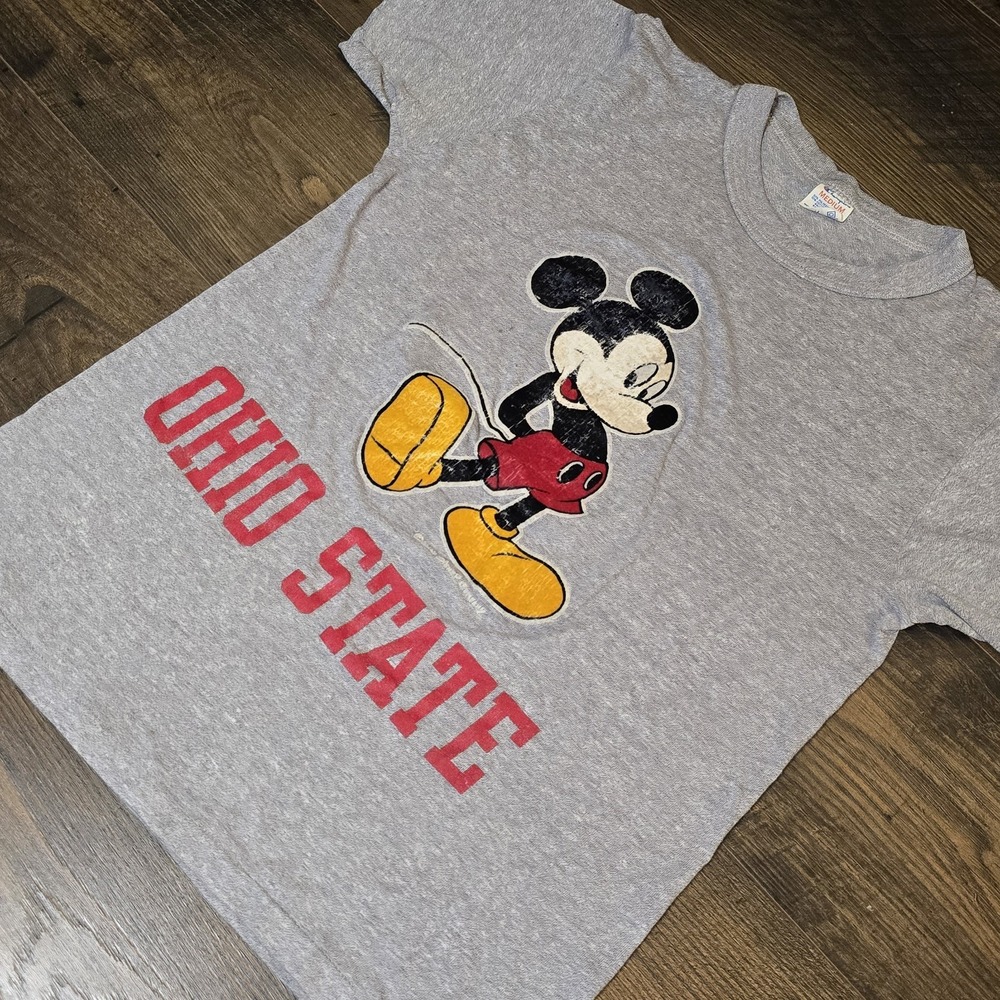 Vintage 80s Champion Disney OSU Ohio State Mickey Mouse T-Shirt M‎ College Rare